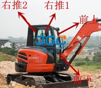 KX155-5 للحفارة الأمامية والزجاج الخلفي والأبواب والنوافذ اليمنى واليسرى