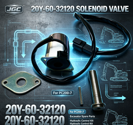 PC200-7 قطع غيار ماكينات البناء حفارة قطع غيار الملف اللولبي صمام ل 20Y-60-32120