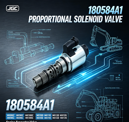 180584A1 صمام الكهربائي النسبي ل MX80C MX90C MX100C MX100 MX110 MX120 MX135 قطع الغيار صمام الحفر المحرك