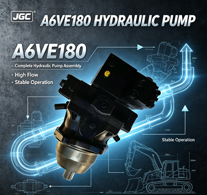 A6VE180 مجموعة المضخة الهيدروليكية الكاملة التشغيل المستقر للدفق العالي