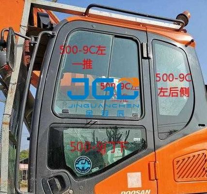 DH215-7 215-9 80G Excavator Crane Cab الزجاج الأمامي خلف الباب السفلي