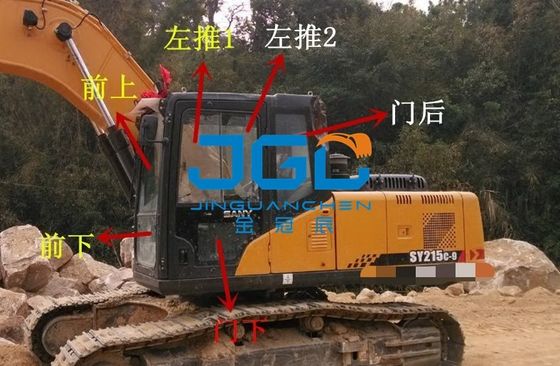 حفارة 135C-8 135C-9215C-9 365H الجبهة والعتاد انزلاق الباب انزلاق زجاج الذراع اليمنى
