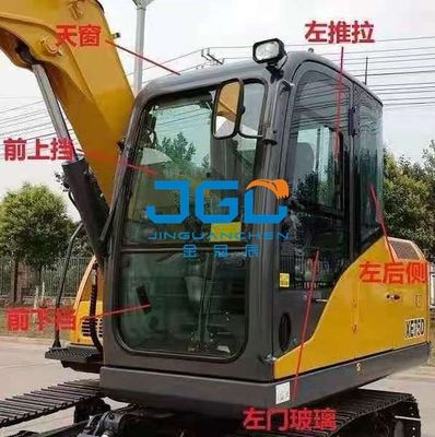XE75DA 85C 80 الزجاج الأمامي السفلي والعتاد الزجاجي المثبط الأمامي الزجاج الخلفي الجانبي الزجاج المنحني