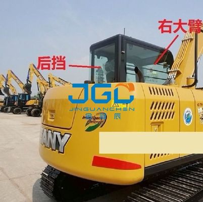 حفارة SY75C SY65C الجبهة والعتاد والعتاد السفلي كوة الباب الخلفي السفلي يربك اليسار الزجاج المقسى