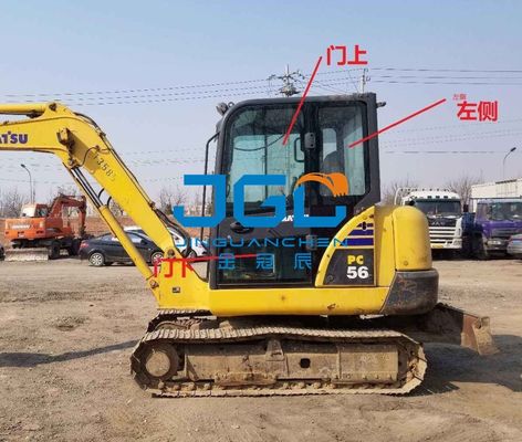 PC56-7 PC57 PC70-8 PC60-8 تركيبات حفارة زجاج الذراع الأيمن على الباب الأيسر خلف ترس الرياح الأمامي