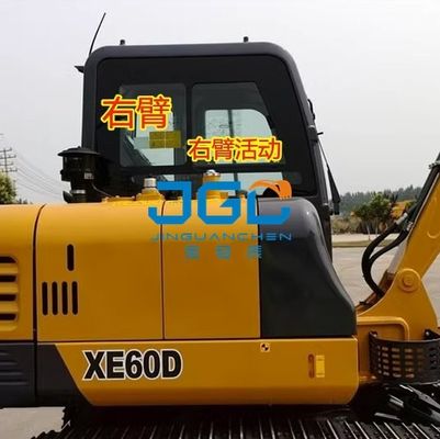 XE60D حفارة الزجاج الأمامي الأمامي السفلي منور الباب الأيمن من الزجاج المقسى