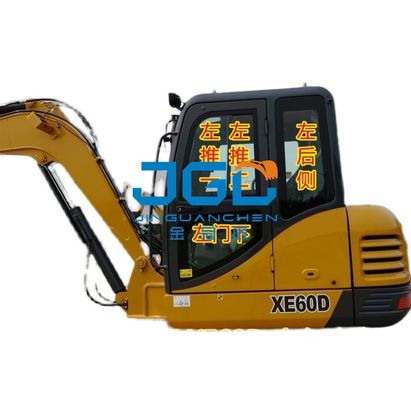 XE60D حفارة الزجاج الأمامي الأمامي السفلي منور الباب الأيمن من الزجاج المقسى