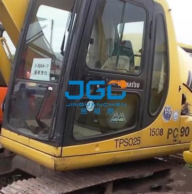 PC120-6 60-7 حفارة زجاج أمامي باب زجاجي نافذة انزلاقية ترس خلفي خلفي زجاج مقسى
