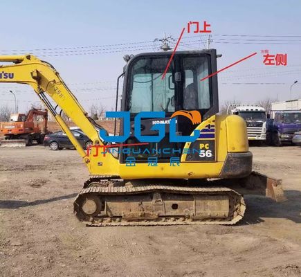 PC56-7 زجاج مقوى خلفي يمين أمام الزجاج الأمامي وأبواب السيارة العلوية ونوافذ الحفارات