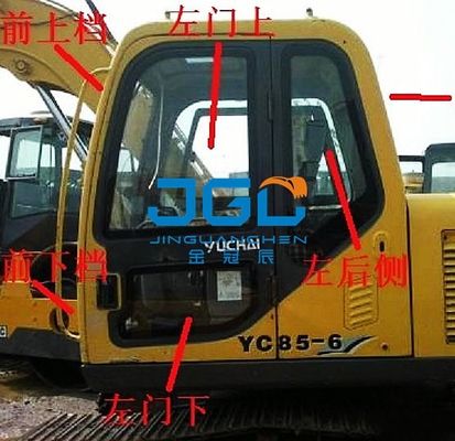 YC85-6 135-6 85-8 135-8 85-7 حفارة أمامية توقف الزجاج الخلفي الأيسر والأيمن