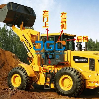 HL850K 850KS محمل الرياح الأمامية والباب الأيسر العلوي والسفلي الخلفي الخلفي والعتاد الزجاج المقسى