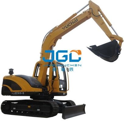 YC85-8 الحفرة المقدمة معدات التشغيل الكتلة الخلفية اليسار واليمين الأبواب والنوافذ العلوية والسفلية الزجاج الأمامي