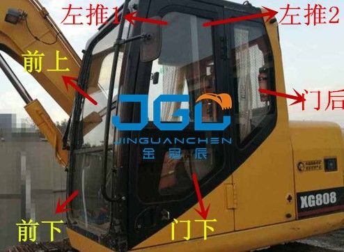 XG808 الحفرة الأمامية والخلفية معدات اليسار واليمين الأبواب وتر العلوي والأسفل الزجاج الأمامي