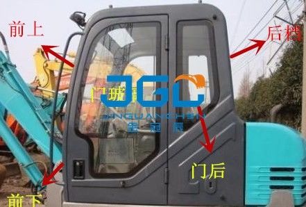 SK60C الحفرة وقف الأمامية وقف الخلفي الباب الزجاجية ضوء السماء العلوي والسفلي الزجاج الأمامي