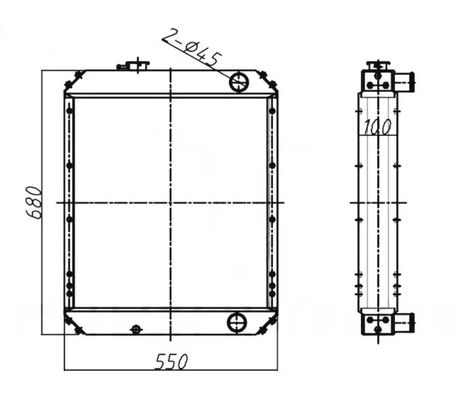 PC60-7C رادياتور حفر الألومنيوم لPC60-7 PC60-7R-4D102 PC70-7 PC60-7E 201-03-72114