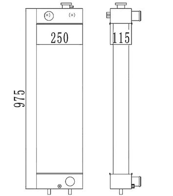 رادياتور الألومنيوم لـ PC128 PC138US-2 الحفرة 22B-03-12110