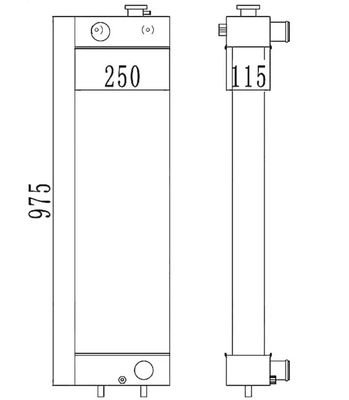OEM 22B-03-12110 الجودة PC128 PC138US-2 رادياتور الحفر