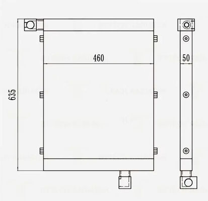 DX60 DX55 DX53W EX55W مكبر زيت الحفر K9006314 مع مواد الألومنيوم