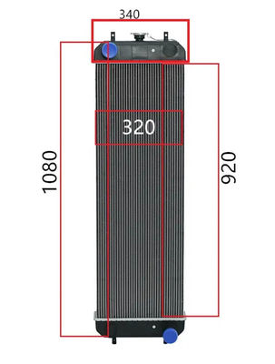 ZAX200-3 ZAX200-3F ZAX210-3 ZAX210H-3 ZAX210H-3F رادياتور الحفر 4650352