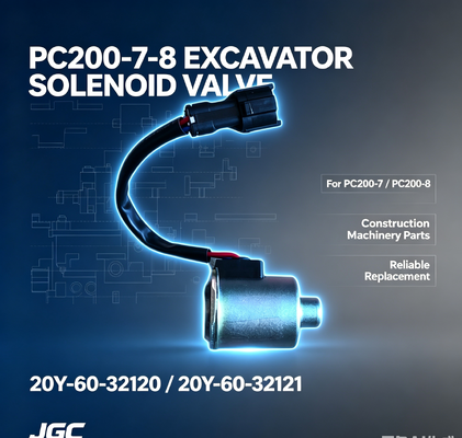 20Y-60-32120 20Y-60-32121 قطع غيار آلات البناء PC200-7-8 صمام الكهربائي الحفار