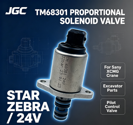 صمام الملف اللولبي النسبي التجريبي الجديد STAR ZEBRA TM68301 لقطع غيار الحفارات لرافعة Sany XCMG 24V لصناعات البيع بالتجزئة