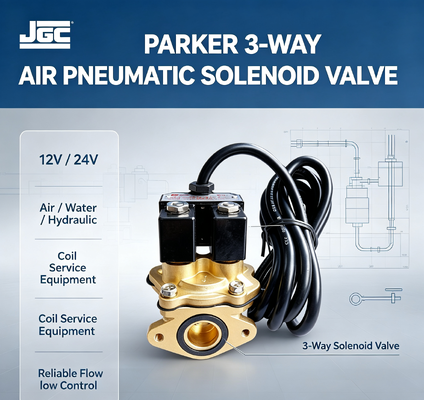 الصمام الكهربائي الهوائي الهوائي من 3 طرق باركر 12v 24v المياه المكعب الهيدروليكي معدات الخدمة