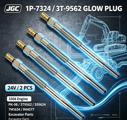 1P-7324 3T-9562 قابس توهج 24 فولت 2 قطعة 3306 محرك SONOCMP قابس توهج ديزل لـ PK-98 3T9562 3S9624 7M1634 9H4577 قطع غيار حفارات