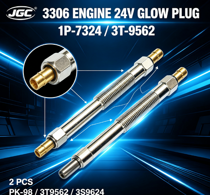 1P-7324 3T-9562 قابس توهج 24 فولت 2 قطعة 3306 محرك SONOCMP قابس توهج ديزل لـ PK-98 3T9562 3S9624 7M1634 9H4577 قطع غيار حفارات