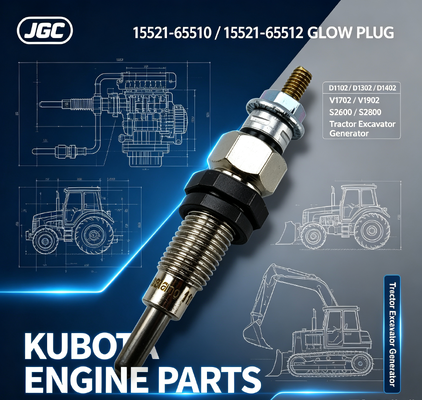شمعة توهج D1102 D1302 D1402 V1702 V1902 S2600 S2800 15521-65510 15521-65512 لقطع غيار محركات جرارات حفارات مولدات كوبوتا