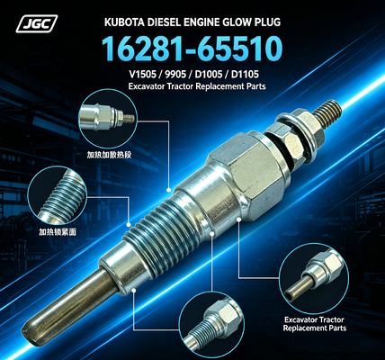 16281-65510 شمعة توهج لمحرك كوبوتا ديزل V1505 D905 D1005 D1105 قطع غيار حفارة جرار
