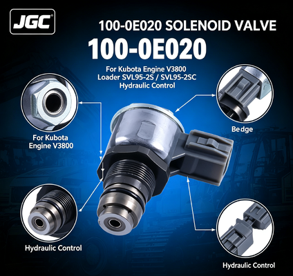 100-0E020 أجزاء الحفر صمام سولينويد لمحرك كوبوتا V3800 شاحن SVL95-2S SVL95-2SC