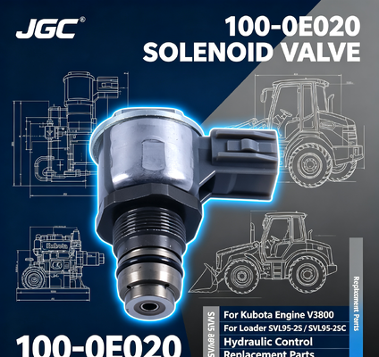 100-0E020 أجزاء الحفر صمام سولينويد لمحرك كوبوتا V3800 شاحن SVL95-2S SVL95-2SC
