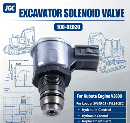 100-0E020 أجزاء الحفر صمام سولينويد لمحرك كوبوتا V3800 شاحن SVL95-2S SVL95-2SC