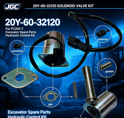 PC200-7 قطع غيار ماكينات البناء حفارة قطع غيار الملف اللولبي صمام ل 20Y-60-32120