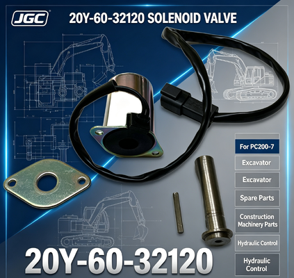 PC200-7 قطع غيار ماكينات البناء حفارة قطع غيار الملف اللولبي صمام ل 20Y-60-32120