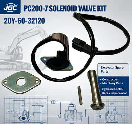 PC200-7 قطع غيار ماكينات البناء حفارة قطع غيار الملف اللولبي صمام ل 20Y-60-32120