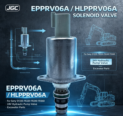صمام الملف اللولبي النسبي EPPRV06A 24 فولت HLPPRV06A لمضخة الحفارات الهيدروليكية Sany SY235 FR220 FR240 FR360