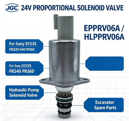 صمام الملف اللولبي النسبي EPPRV06A 24 فولت HLPPRV06A لمضخة الحفارات الهيدروليكية Sany SY235 FR220 FR240 FR360