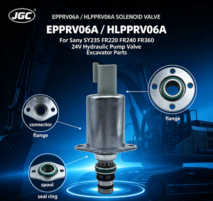 صمام الملف اللولبي النسبي EPPRV06A 24 فولت HLPPRV06A لمضخة الحفارات الهيدروليكية Sany SY235 FR220 FR240 FR360