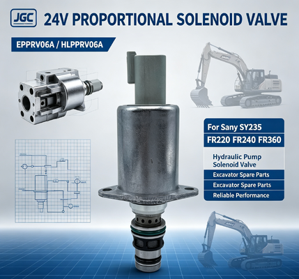 صمام الملف اللولبي النسبي EPPRV06A 24 فولت HLPPRV06A لمضخة الحفارات الهيدروليكية Sany SY235 FR220 FR240 FR360