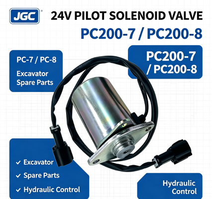 PC-7 PC-8 أجزاء الحفر PC200-7 PC200-8 الصمام الكهربائي الطيار الصمام الكهربائي 24V