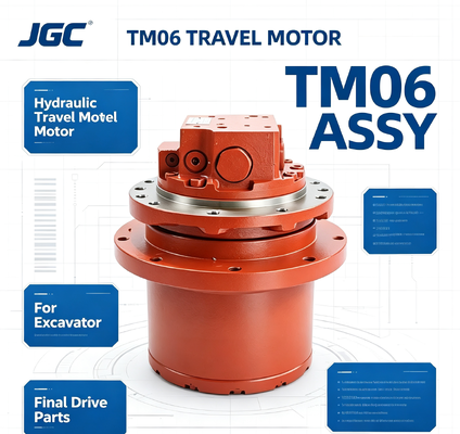 TM06 قطع غيار آلات البناء المحرك الهيدروليكي للسفر المحرك النهائي للمحفر