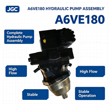 A6VE180 مجموعة المضخة الهيدروليكية الكاملة التشغيل المستقر للدفق العالي