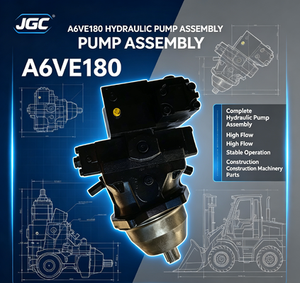 A6VE180 مجموعة المضخة الهيدروليكية الكاملة التشغيل المستقر للدفق العالي