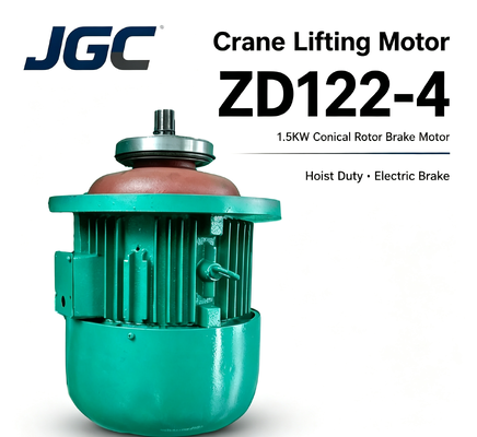 ZD122-4 نوع محرك رفع الرافعة 1.5KW محرك مكابح الدوار المخروط